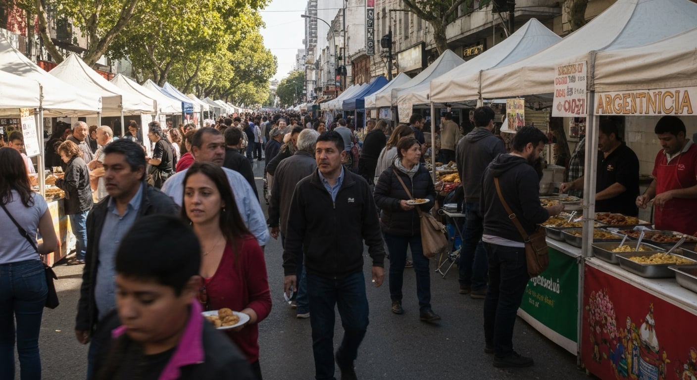 700 metros de sándwich de matambre y cero orden: el récord que terminó en estampida