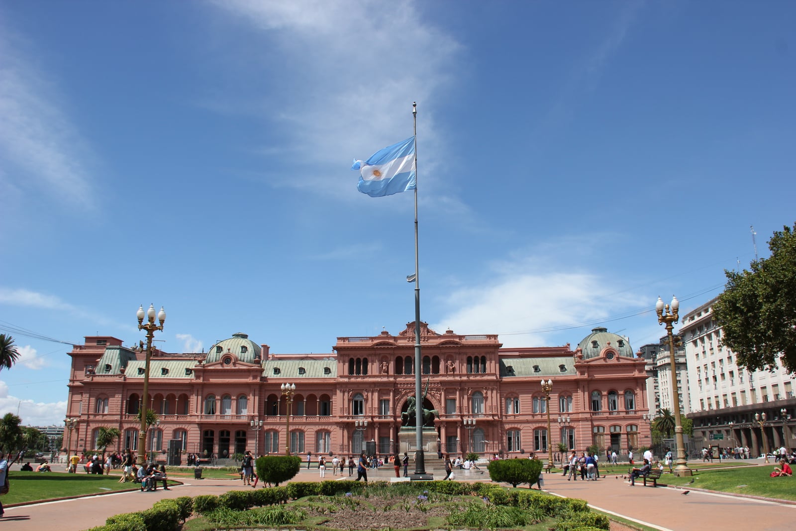 Casa Rosada exterior from Plaza de Mayo. Shot in February 2014.