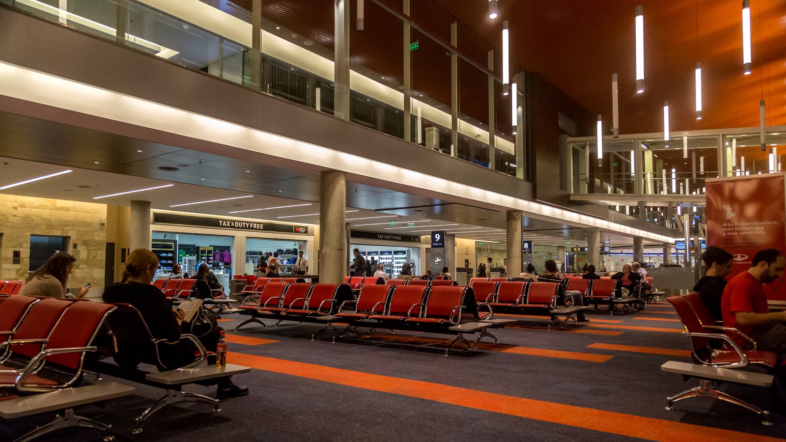 View of Terminal B (inaugurated in March 2013) at Pistarini International Airport, Ezeiza, Argentina.