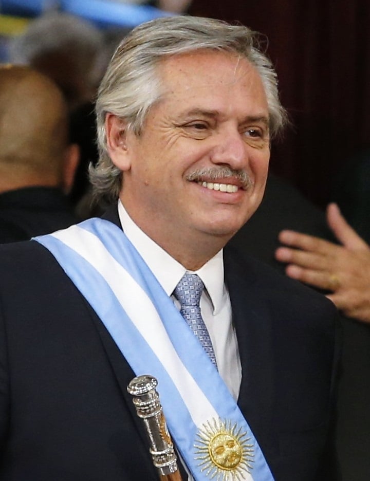 Alberto Fernández al asumir la Presidencia
