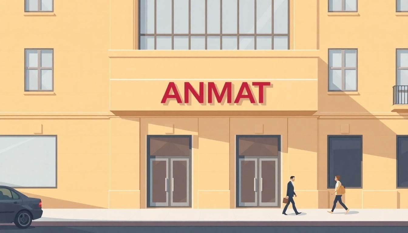 ANMAT Argentina regulatory agency building facade, Buenos Aires, official signage, daylight