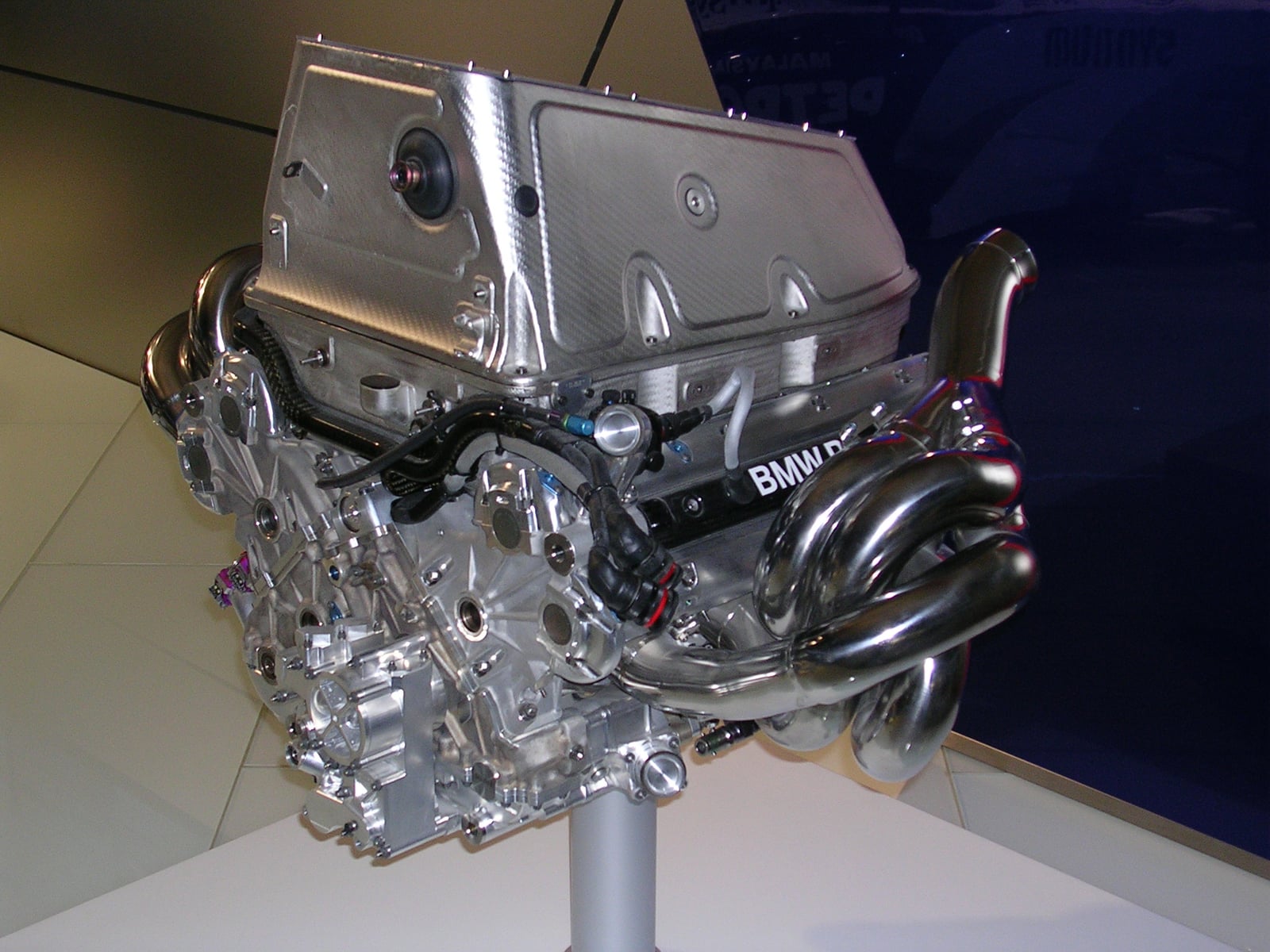 P86 V8 engine of a BMW Sauber F1.06. BMW Welt, Munich.