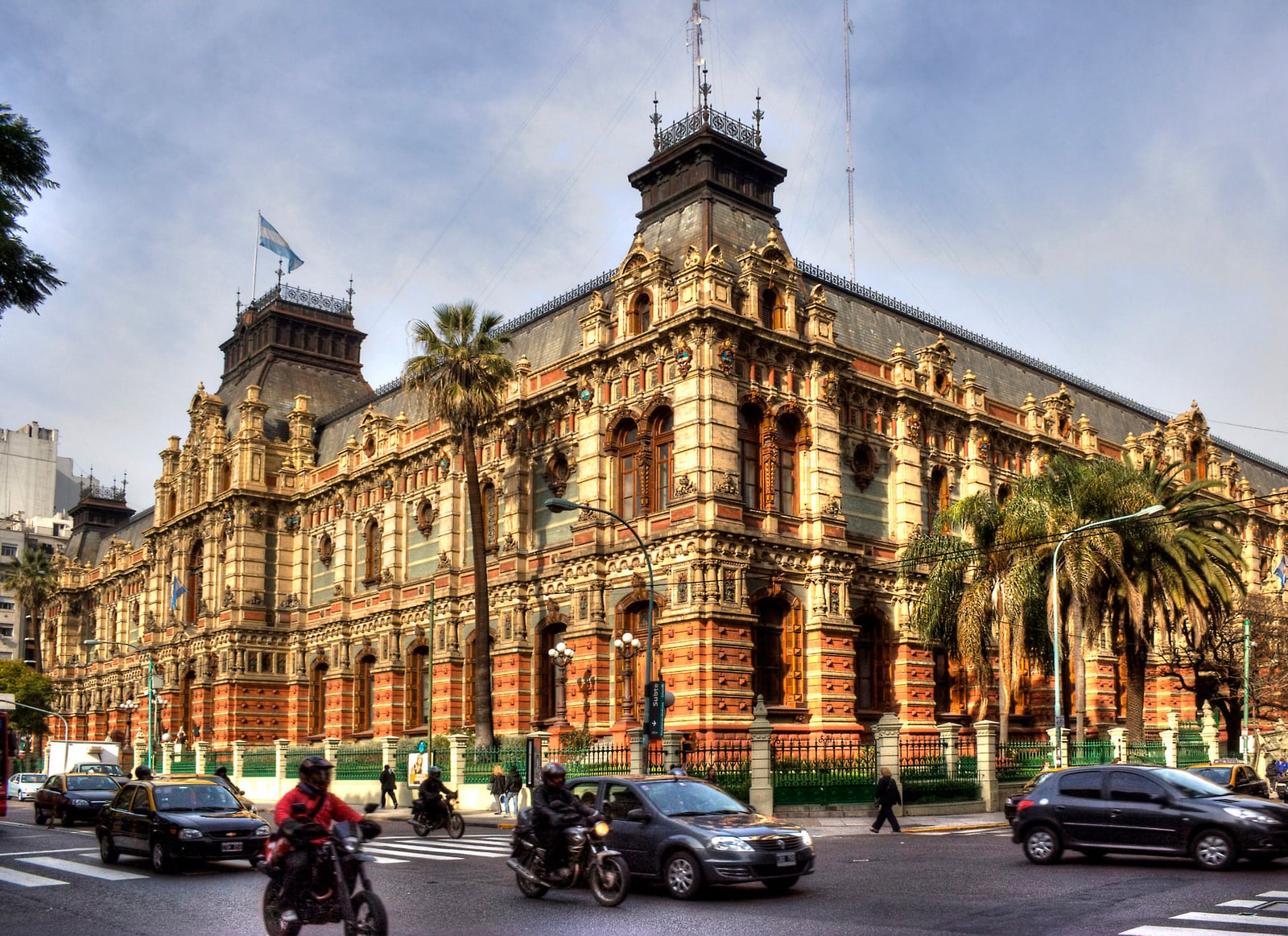 Palace of Running Water or Water Works Building (Palacio de Aguas Corrientes) in Buenos Aires on Córdoba Avenue between Riobamba and Ayachucho.