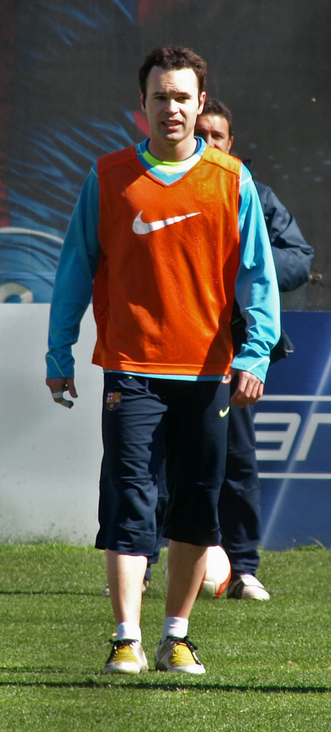 Andrés Iniesta (born 11 May 1984 in Fuentealbilla, Albacete) is a Spanish midfielder currently playing for FC Barcelona.