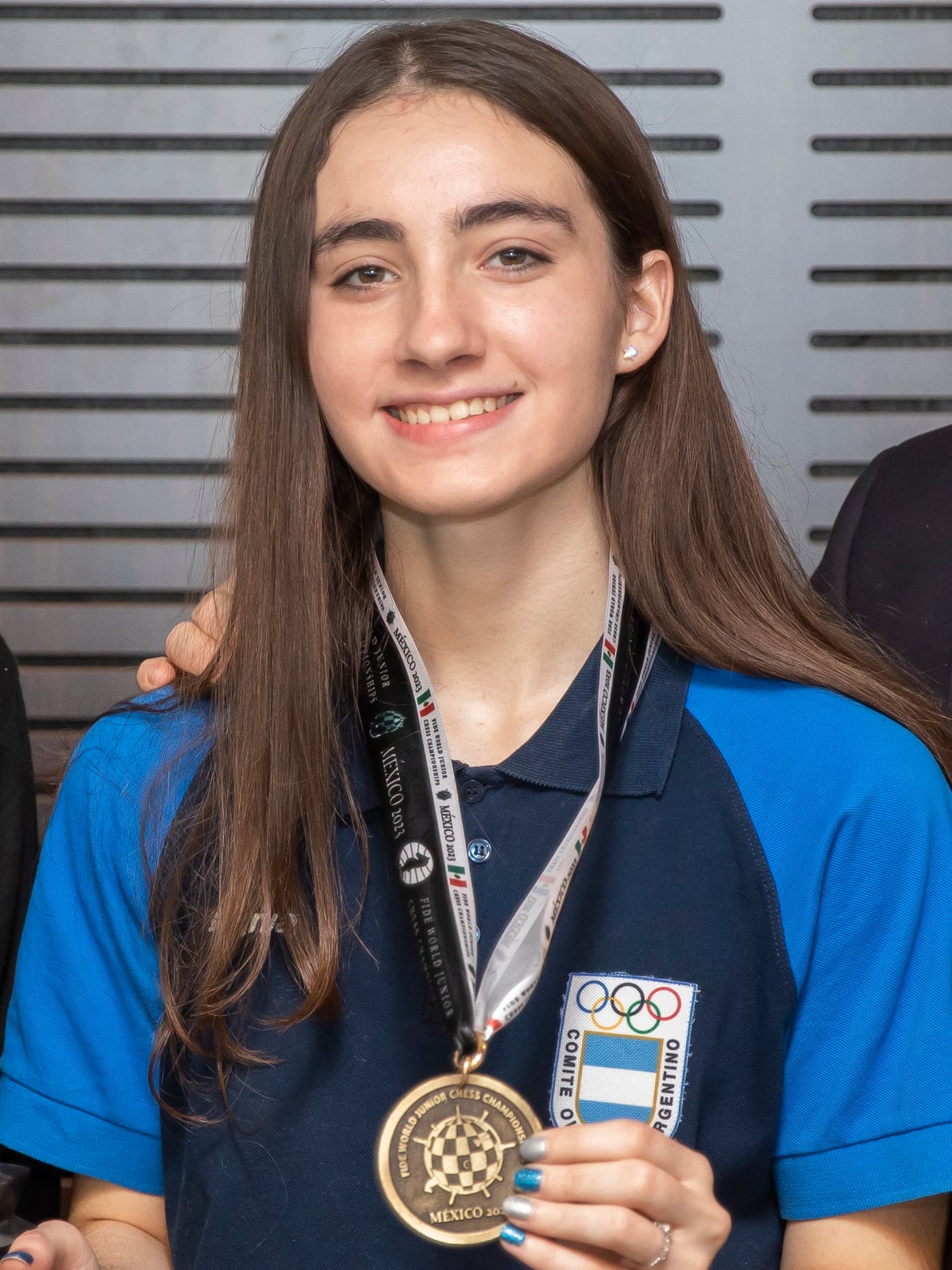 Buenos Aires, 3 de octubre de 2023 - La ajedrecista Candela Francisco retornó a la Argentina luego de consagrarse campeona juvenil en México. Fotos: Mauro Rico / Ministerio de Cultura de la Nación.