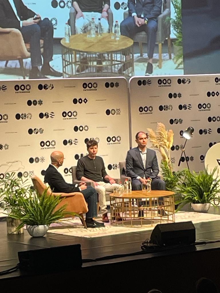 Ilya Sutskever and Sam Altman in TAU, 2023