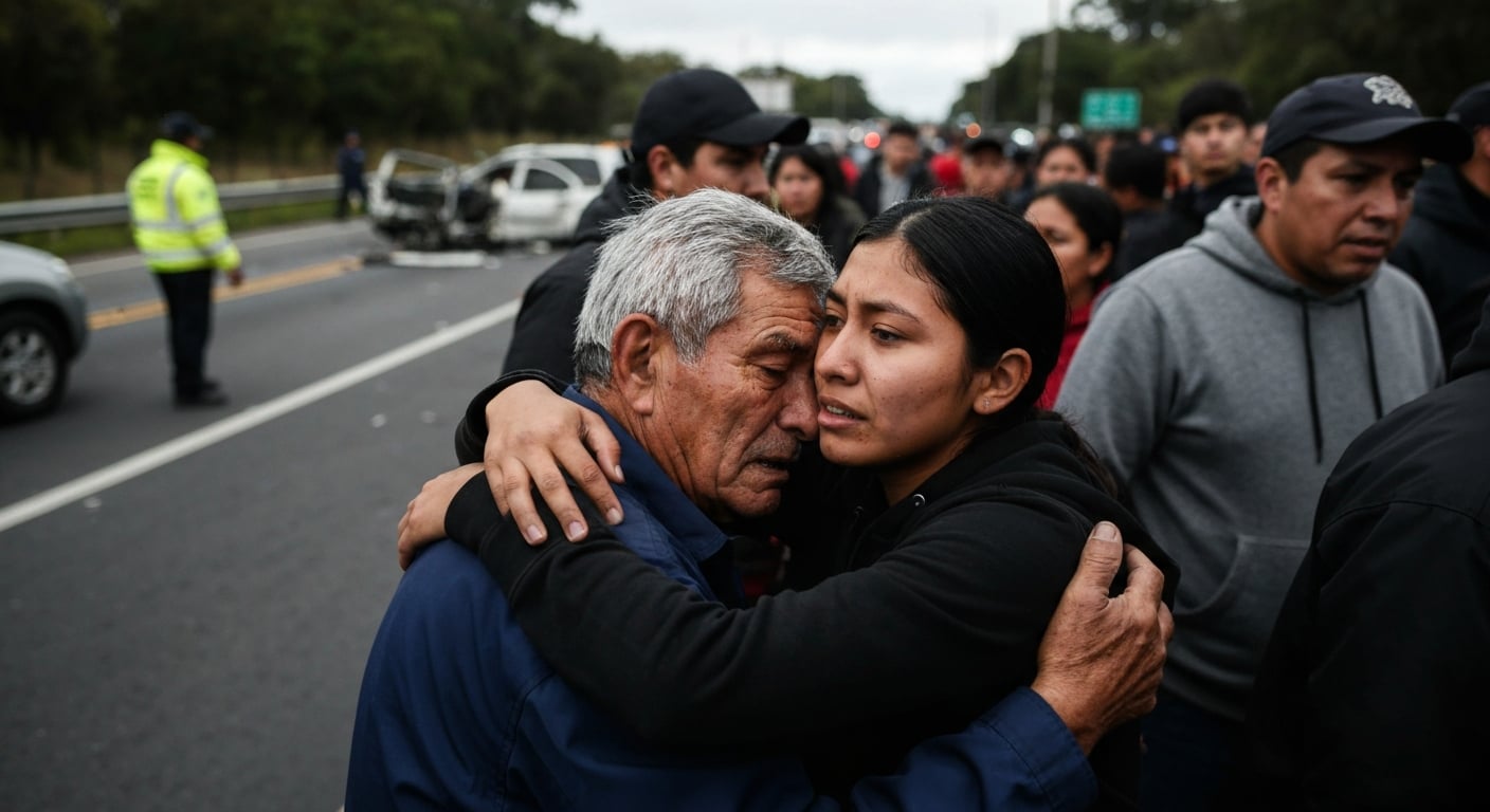 Cinco muertos de una misma familia en la ruta 6: una Amarok destruyó un Peugeot 207 en San Vicente