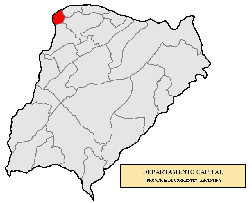 Localización del Departamento Capital, en la provincia de Corrientes, Argentina.