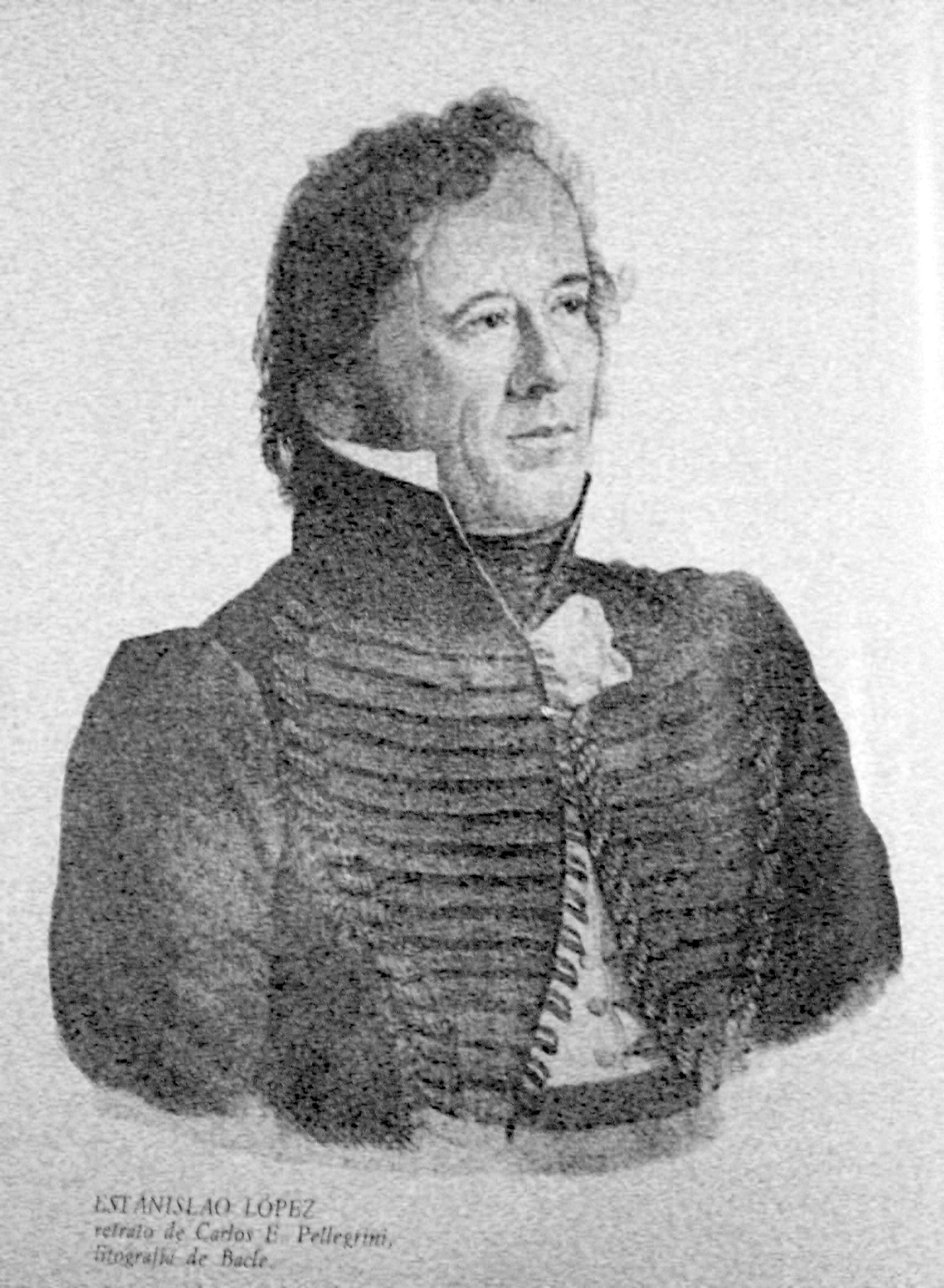 Portrait of Argentine "caudillo", Estanislao López, based on a drawing by Charles H. Pellegrini
