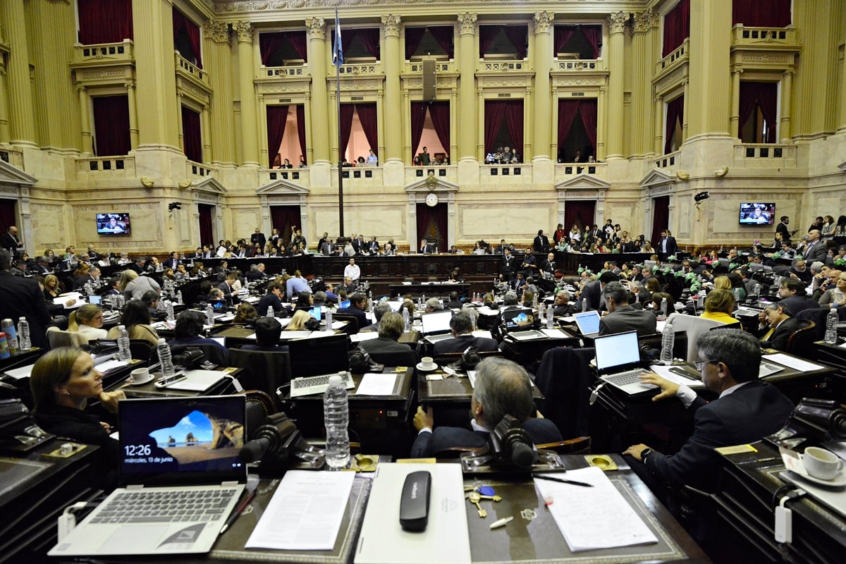 Sesión en la Cámara de Diputados de la Nación