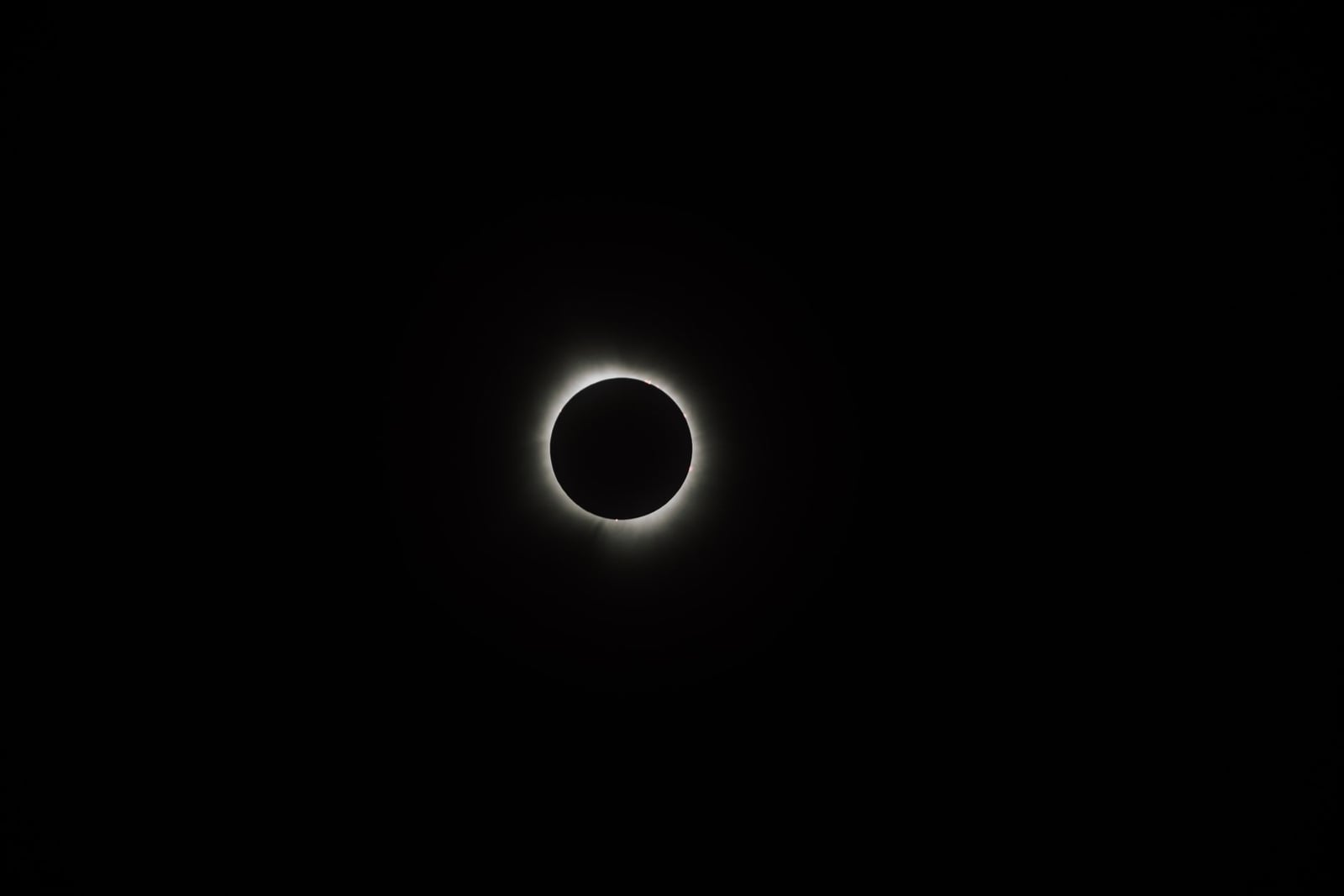 Imagen cautivadora de un eclipse solar que muestra la silueta de la luna contra la corona del sol.