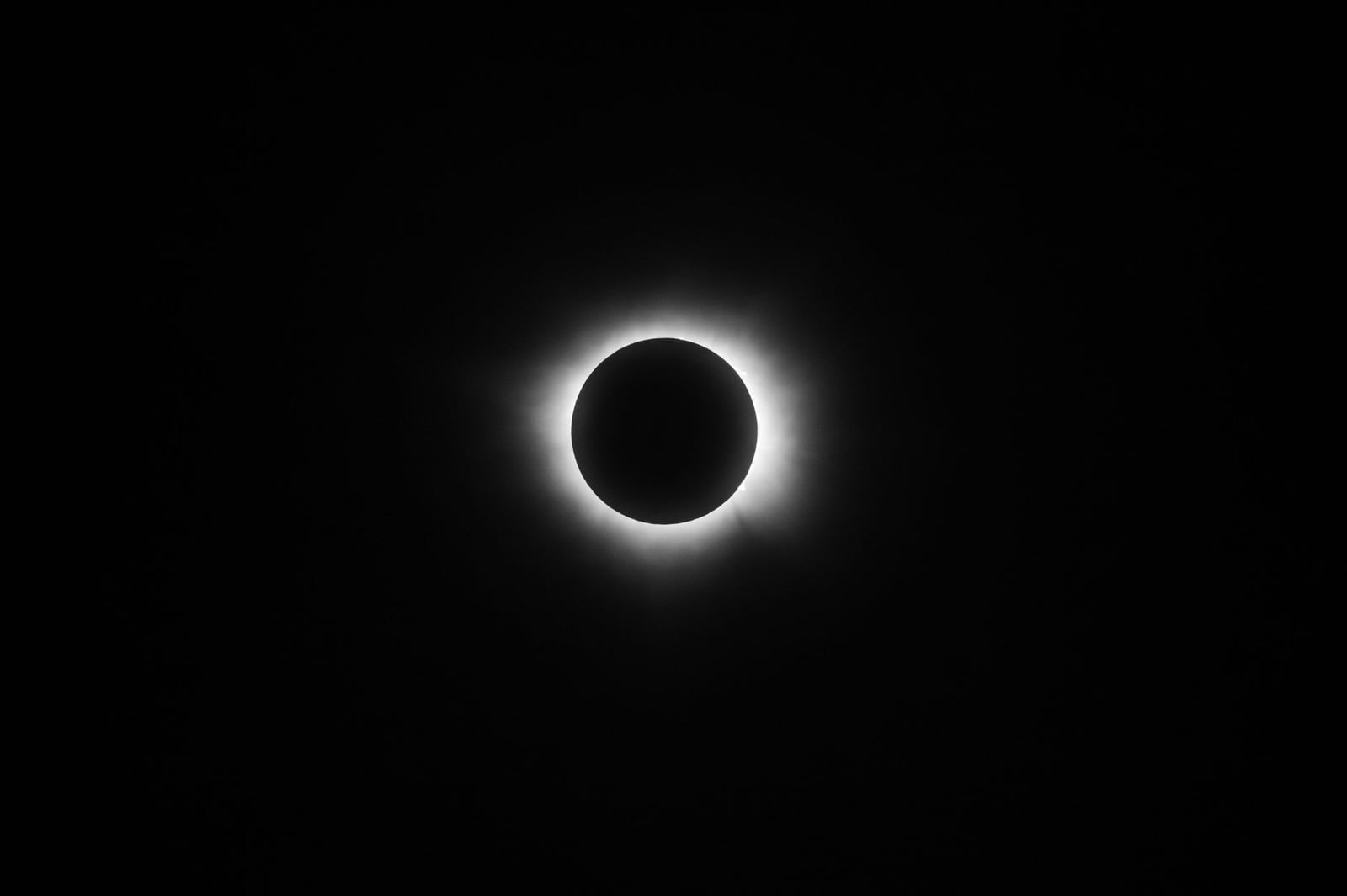 Una captura hipnotizante en blanco y negro de un eclipse solar sobre Mazatlán, México.