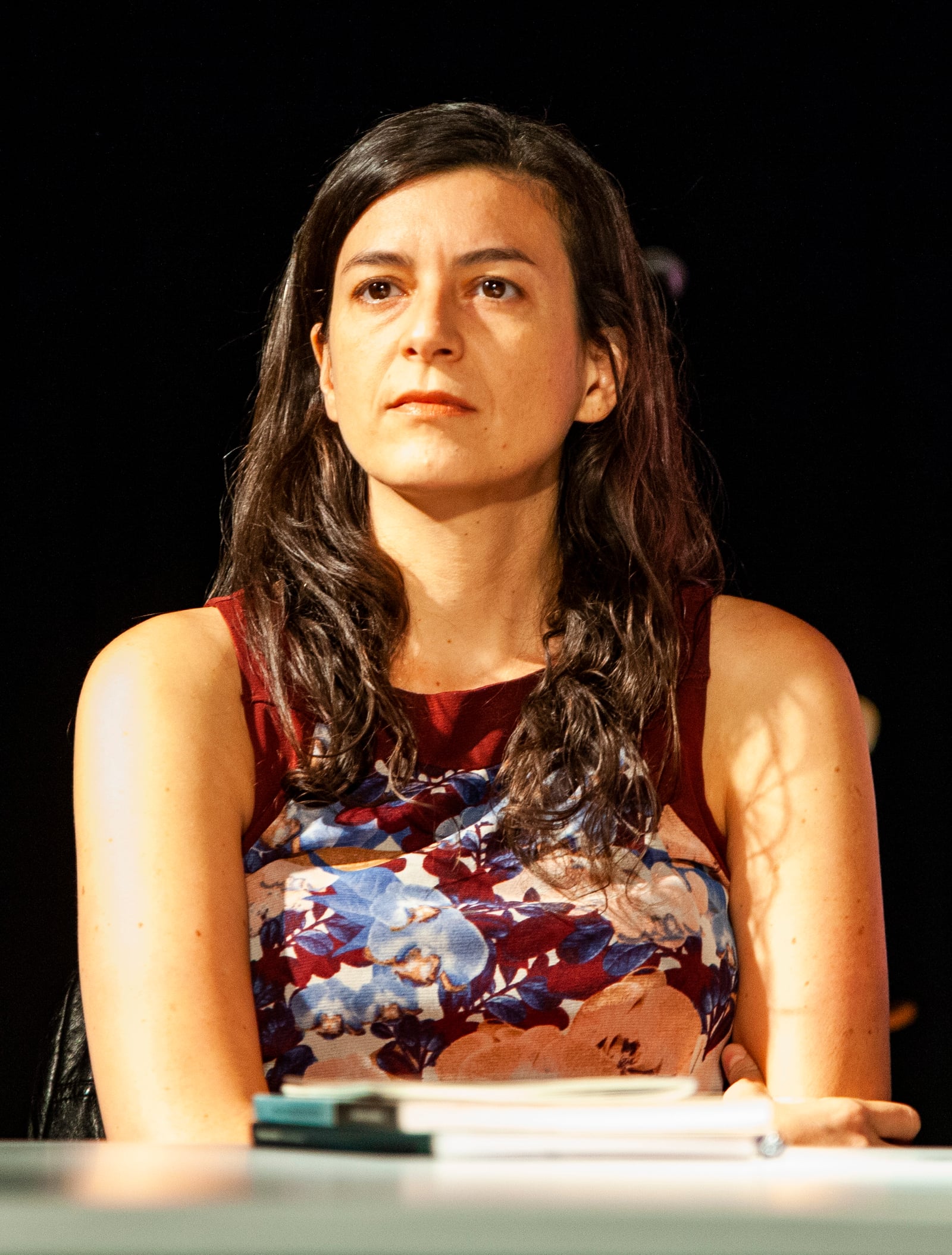 La escritora Samanta Schweblin en el Festival Internacional de Literatura de Buenos Aires (FILBA). Centro Cultural de España en Montevideo, octubre de 2018.