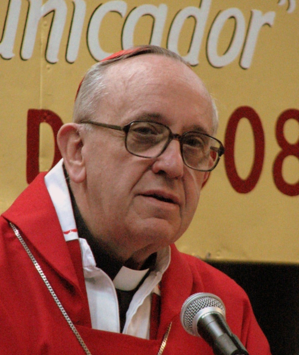 Cardinal Jorge M. Bergoglio SJ, (later to become Pope Francis) celebrating mass at the XX Exposición del Libro Católico (20th Catholic Book Fair), in Buenos Aires, Argentina.
