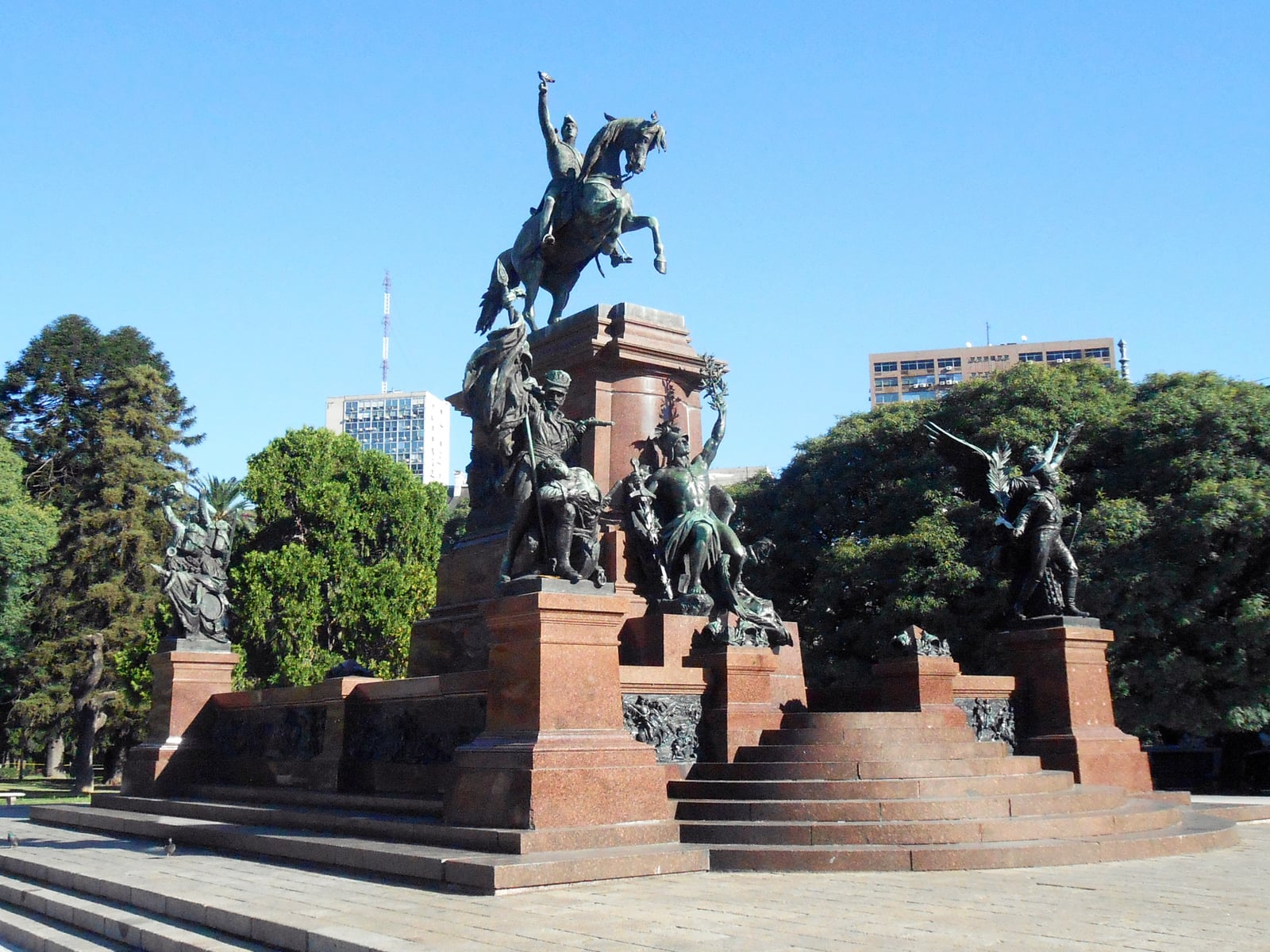 Equestrian statue of José de San Martín, in the homonymous park in Retiro, Buenos Aires, Argentina.