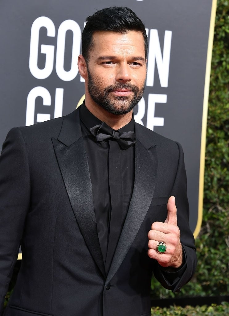 Ricky Martin arrives at the 75th Annual Golden Globe Awards at The Beverly Hilton Hotel on January 7, 2018 in Beverly Hills, California.