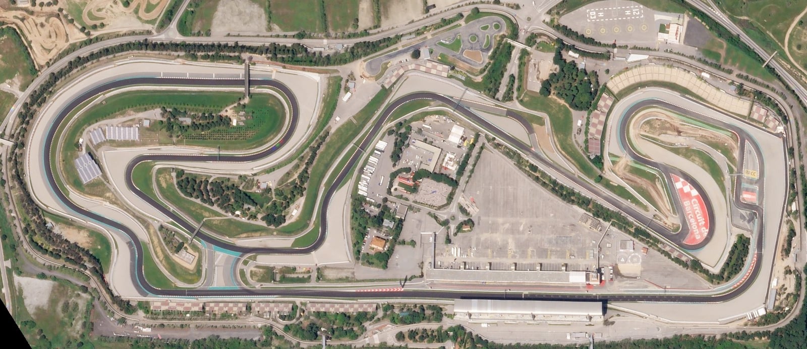 Circuit de Barcelona-Catalunya, a motorsport race track in Montmeló, Catalonia, Spain that is home to the Spanish Grand Prix. Image taken on April 19, 2018, by a Planet Labs SkySat satellite.