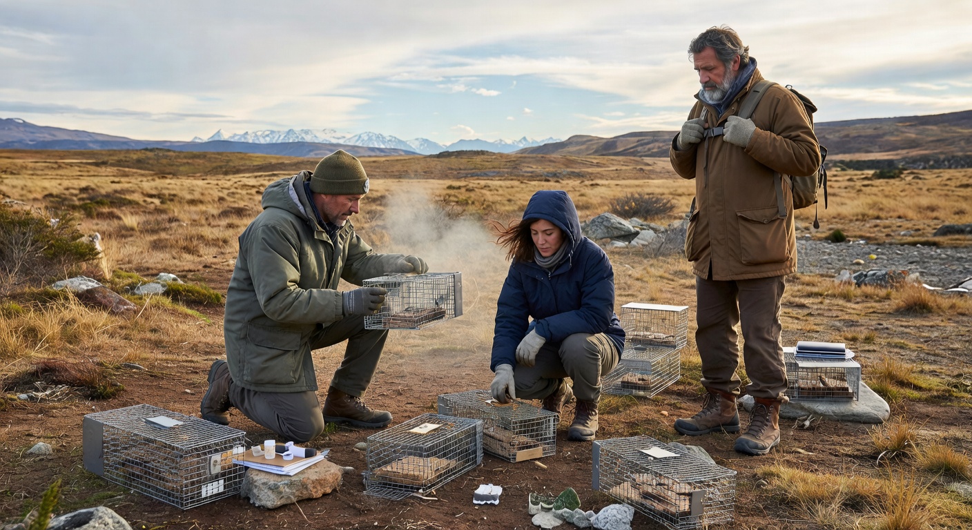 field research rodent trapping patagonia
