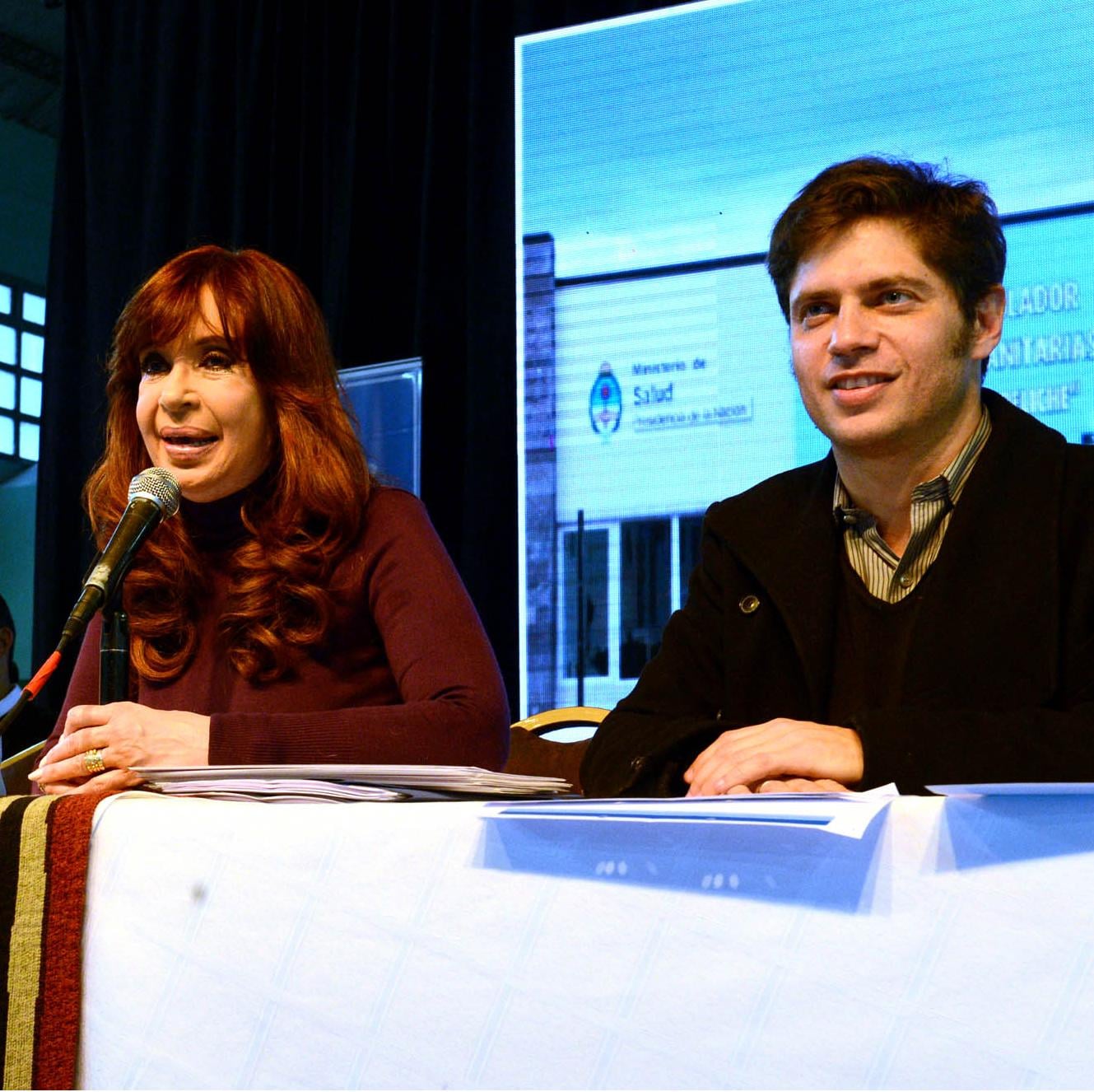 Cristina Fernández, Carlos Zannini, Alicia Kirchner y Axel Kicillof en Río Gallegos