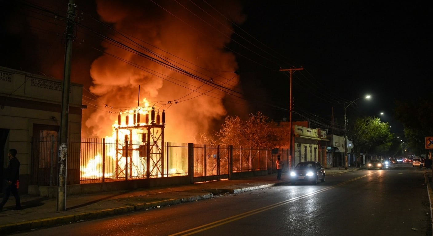Incendio en subestación de Edesur: hasta 100 mil usuarios sin luz en CABA