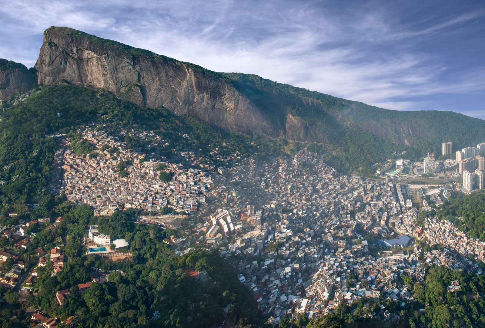 rocinha favela aerial panorama 2014 rio de janeiro brazil