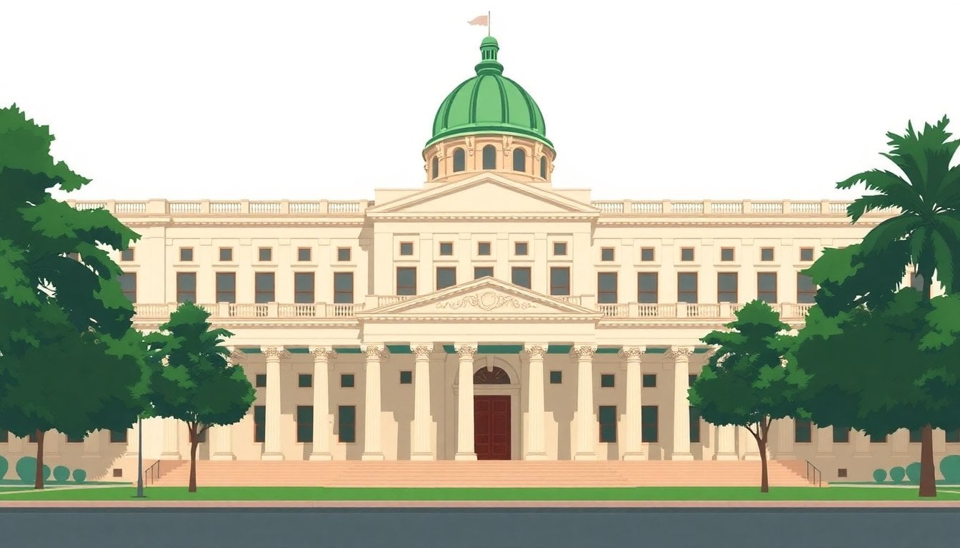 Argentine National Congress building exterior, classical architecture columns and green dome, Buenos Aires, daylight