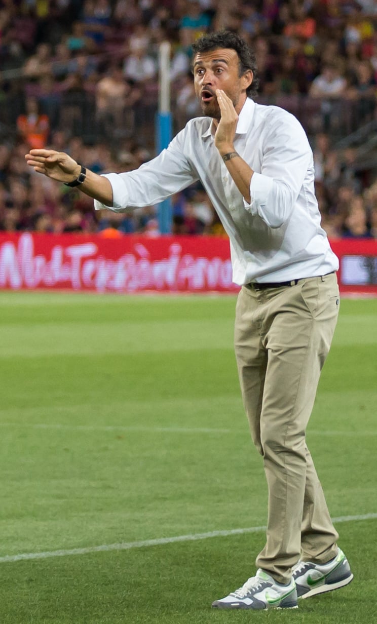 Luis Enrique as a coach of FC Barcelona in 2014.