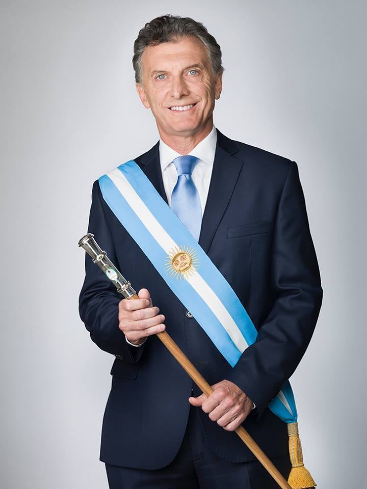 Retrato oficial del Presidente de la Nación Argentina Mauricio Macri (2015-2019)