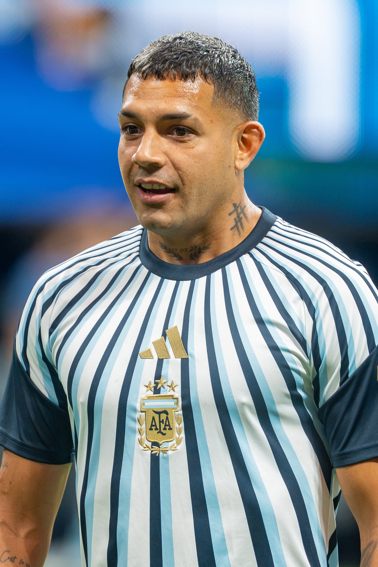Facundo Medina during Argentina v Egypt at the 2026 FIFA World Cup