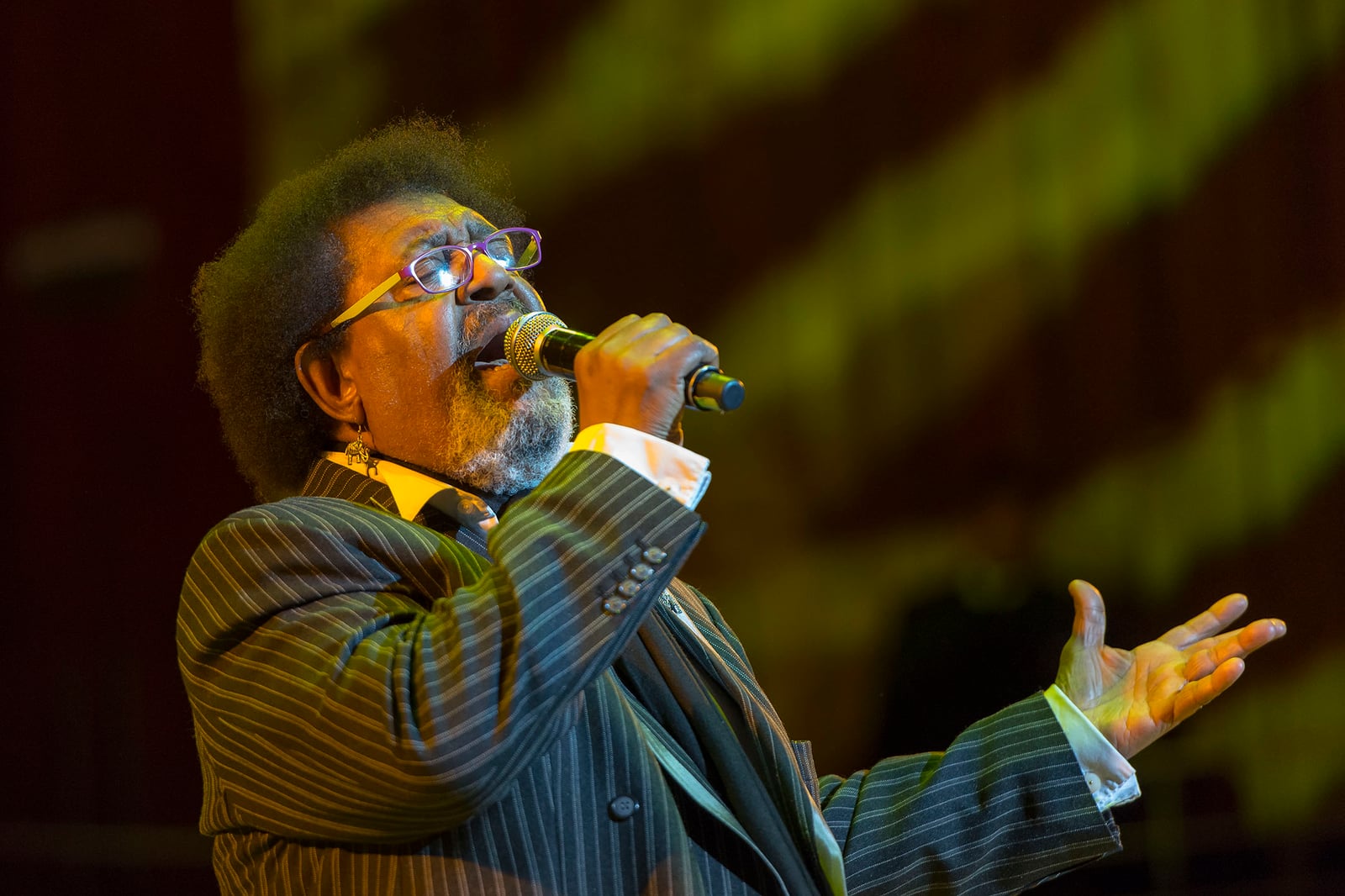 Buenos Aires, 23 de agosto de 2015: El cantante, compositor y músico uruguayo Rubén Rada presentó su disco “Tango, milonga y candombe”, en el auditorio "La Ballena Azul" del Centro Cultural Kirchner (