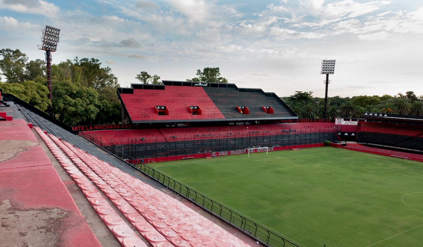 Het Estadio Marcelo Bielsa, thuisbasis van CA Newell's Old Boys, gefotografeerd in 2017