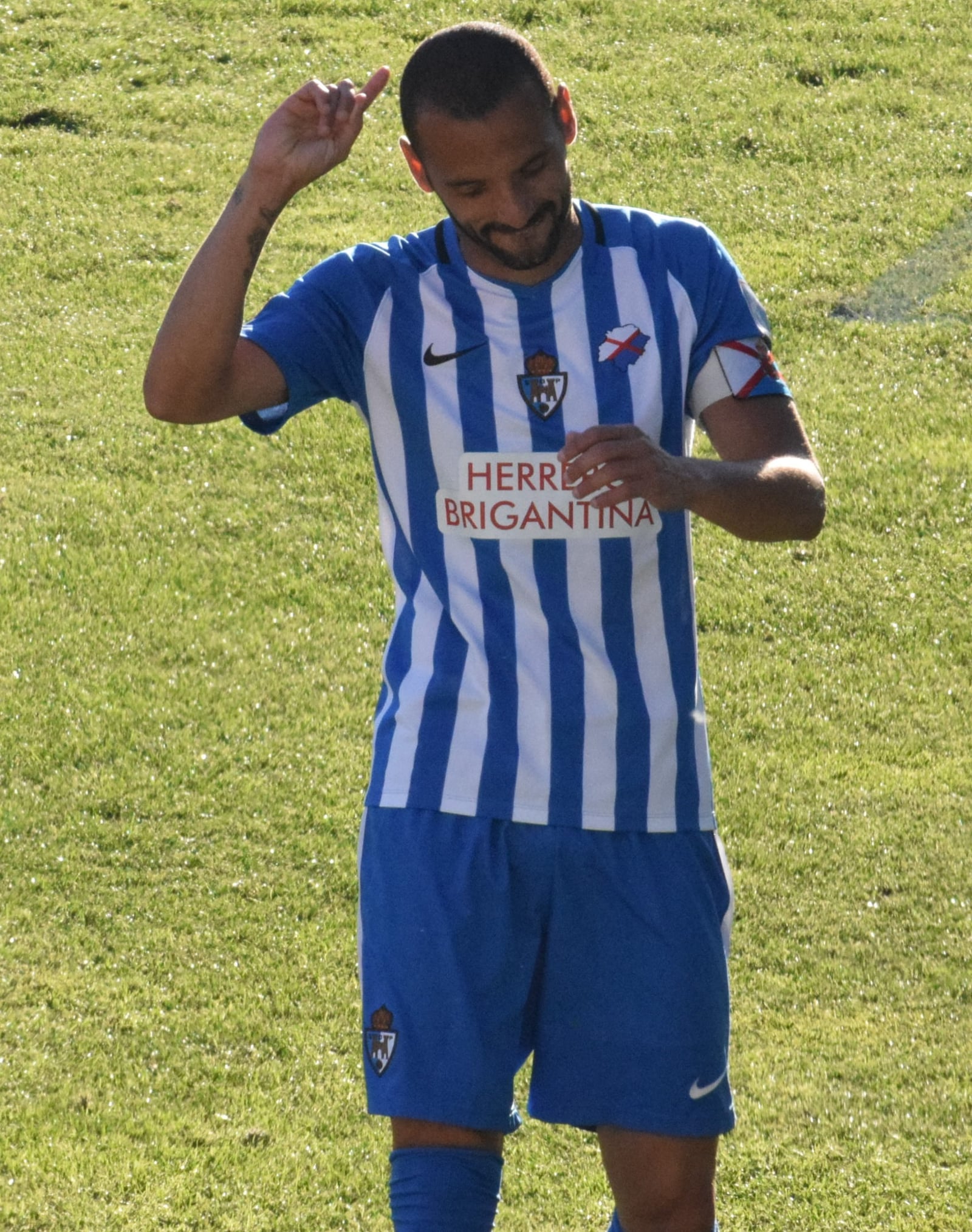 Yuri de Souza, el delantero brasileño, en un partido con la SD Ponferradina en la temporada 2018-2019.