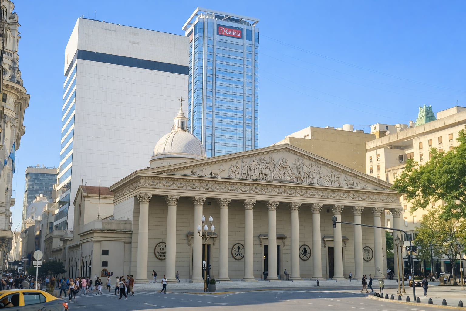 Catedral Metropolitana de Buenos Aires, sobre la Plaza de Mayo.