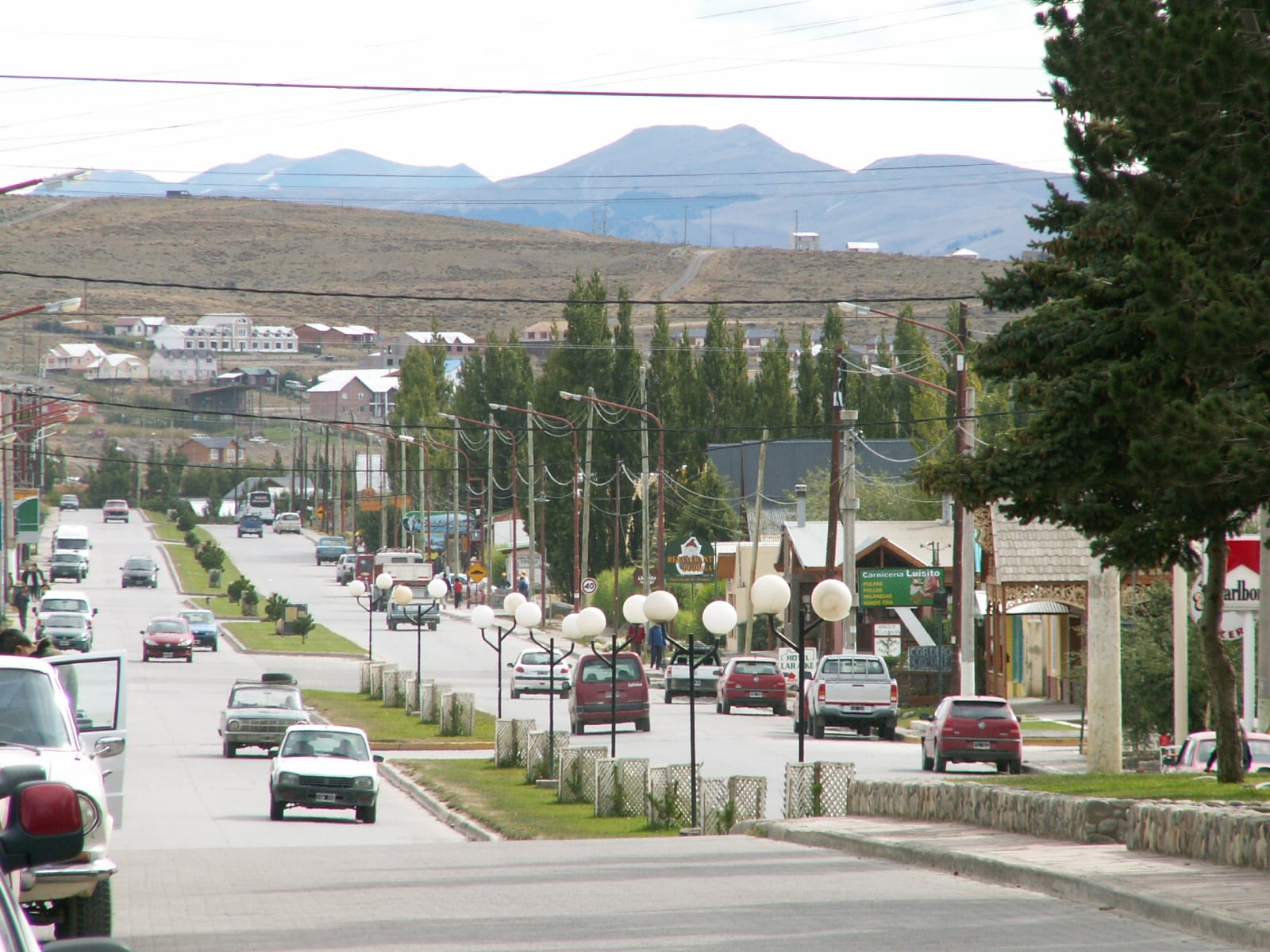 Avenida del Libertador, in El Calafate, Santa Cruz Province, Argentina.