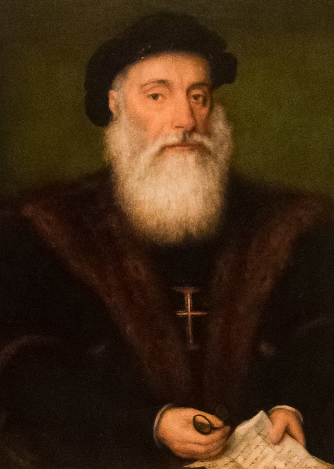 Portrait of a Knight Templar says Portrait of Vasco da Gama..