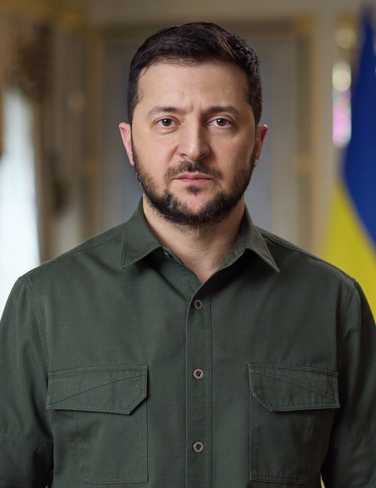 Official portrait of Ukrainian President Volodymyr Zelenskyy.